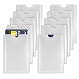 Ouligay 10 Peças De Mangas Com Bloqueio De RFID Porta Cartões De Crédito Conjunto De Capas De Cartão De Crédito Bloqueador De RFID Capa Protetora De Cartão De Identidade Com Bloqueio De RFID