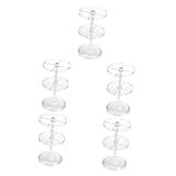 OUNONA 5 Peças Rack De Armazenamento De Brincos Organizador De Brincos Para Mulheres Organizador De Mesa Organizadores De Plástico Suporte De Brinco Suporte De Prateleira De Canto