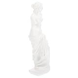 OUNONA Ornamento De Vênus Estátua Da Deusa Afrodite Nova Escultura Grega Decoração Com Detalhes Em Casa Estátua Grega Sem Braços Estatueta Davi Branco Resina Busto Obra De Arte Escritório
