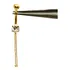 Ouro 18k Piercing Umbigo Ponto De Luz 5mm Branca E Correntes