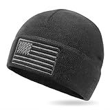OUTDOOR SHAPING Boné De Relógio De Lã Com Bandeira Americana Gorro Tático Militar De Várias Estações Dos EUA Gorro Quente De Inverno Preto Tamanho Nica