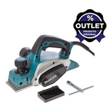 Outlet - Plaina Elétrica 82mm 620 Watts Kp0800 Makita 220v Cor Azul