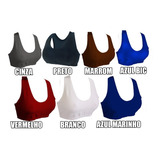 Outlet Queima Kit 6 Top Feminino Plus Size Suplex De Poliéster G Ao G4 58 Tamanhos Grandes