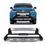 Overbumper Dianteiro Front Bumper Amarok V6 Preto Prata 2017