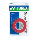 Overgrip Yonex Super Grap Vermelho Com 3 Unidades