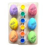Ovos De Páscoa Decorativo Pintado A Mão Tinta Colorida Choc