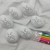 Ovos De Páscoa Infantil Para Colorir 6-5cm