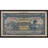 P 5b Antiga Cédula De Trinidad E Tobago 1 Dolar Ano 1939
