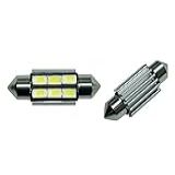 PA 4 X 5730 Chipset 6 Lâmpadas De LED SMD Para Luzes Interiores De Carro Placa De Automóvel Porta De Mapa De 1 25 Polegadas 31 Mm 3022 DE3022 3021 DE3021 3175 DE3175 Festoon Xenon Branco Pacote Com 4 