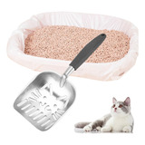 Pá Higiênica De Areia Gatos Coletora De Fezes Alumínio