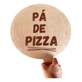 Pá Monta Pizza 40cm Madeira Com Cabo Pegador Pizzaria Forno