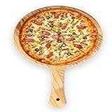 Pá Para Pizza De Madeira 35 Cm Com Pegador Modelo Luxo Bandeja Para Montar Pizza E Levar Ao Forno