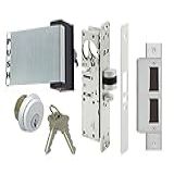 Pacific Doorware Kit De Maçaneta De Saída Com Cilindro E Chaves Adams Rite Style Latch De Encaixe Para Porta De Loja Fechadura Com Trava E Cilindro E Chaves Em Alumínio 31 32 Polegadas Porta Para A Direita 