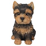 Pacific Giftware Adorable Seated Yorkshire Terrier Puppy Yorkie Collectible Figurine Amazing Dog Likeness Hand Painted Resin 6.5 Inch Figurine Great For Dog Lovers Tabletop Decor