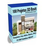 Pack 100 Projetos Revit   Template Abnt   15gb Famílias