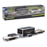 Pack 2 Miniaturas Metal + Trailer - Team Haulers 1/64 Maisto