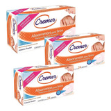 Pack 3 Caixas De Absorvente Para Seios Com 24 Uni Cremer
