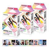 Pack 30 Filmes Instax Mini Macaron Para Mini 11 Mini 9