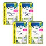 Pack 4 Absorvente Geriátrico Tena Lady Discreet Normal C 16u
