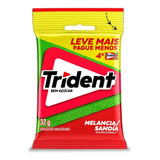 Pack 4 Chiclete Goma Mascar Trident Melancia Sem Açucar