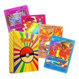Pack 55 Cartas Pokémon Colorida Rainbow