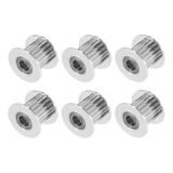 Pack 6 Polias Gt2 20 Dentes Rolamento Furo 5mm Correia L10mm