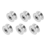 Pack 6 Polias Gt2 Lisa Tamanho 16d Rolamento 3mm Correia 6mm