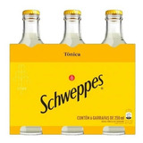 Pack Água Tônica Schweppes Original 6 Unidades Vidro 250ml