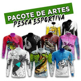 Pack Artes Camisetas Pesca Esportiva Pescaria
