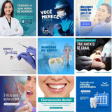 Pack Artes Instagram Dentistas 98 Templates Editáveis Canva