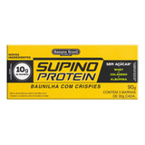 Pack Barra De Proteína Baunilha Com Crispies Cobertura Chocolate Ao Leite Zero Açúcar Supino Protein Caixa 90g 3 Unidades