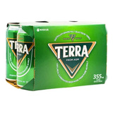Pack Caixa 6 Latas De Cerveja Coreana Terra Lager 355ml