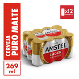Pack Cerveja Amstel Lager Lata 269ml 12 Unidades