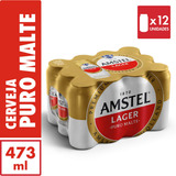 Pack Cerveja Amstel Puro Malte Latão
