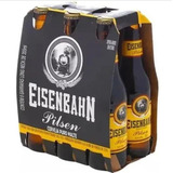 Pack Cerveja Eisenbahn Pilsen Puro Malte Long 355ml 6 Un