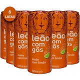 Pack Com 6 Latas De Chá Mate Com Limão Leão 290ml