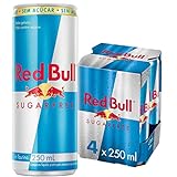 Pack De 4 Latas Red Bull Energético, Sem Açúcar, 250m