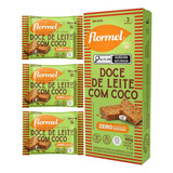 Pack Doce De Leite Com Coco Zero Açúcar Flormel Caixa 60g 3u
