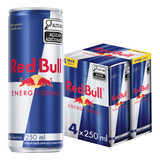 Pack Energético Red Bull Lata 4 Unidades 250ml Cada