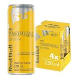 Pack Energético Red Bull Tropical Edition 4 Unid 250ml Cada