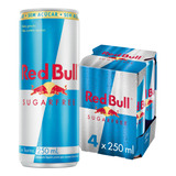 Pack Energético Zero Açúcar Red Bull Lata 4 Unidades 250ml Cada