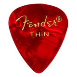 Pack Palheta Fender 351 Thin Red Moto - 06 Unidades