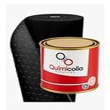 Pack Piso Moeda Preto 2mt Larg- X 1m Comp- - Cola De Contato 700g Alta Fixação