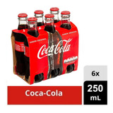 Pack Refrigerante Coca cola Garrafa 6 Unidades 250ml Cada