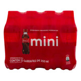 Pack Refrigerante Coca cola Mini Garrafa 12 Unidades 200ml Cada