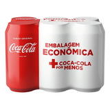 Pack Refrigerante Coca cola Original Lata 6 Unidades 350ml Cada Embalagem Econômica
