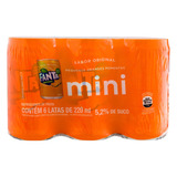 Pack Refrigerante Laranja Fanta Mini Lata 6 Unidades 220ml Cada