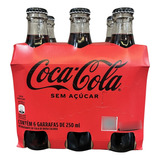 Pack Refrigerante Sem Açúcar Coca-cola Vidro 12 Unid 250ml