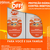 Pack Repelente Loção Off Family Squeeze 2un 100ml Cada