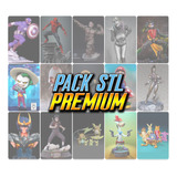 Arquivo Stl E Obj Para Imprimir 3d Mega Pack Anime Desenho